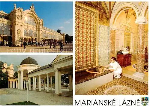 AK / Ansichtskarte Marianske_Lazne Heilbad Marienbad Kolonada Karolinin Pramen Cisarska Lazen Marianske_Lazne