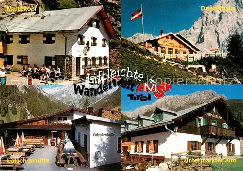 AK / Ansichtskarte Tirol_Region_AT Muttekopf Latschenhuette Drischlhaus Untermarkter Alm 