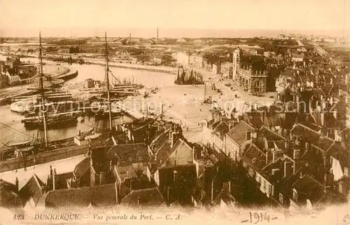 AK / Ansichtskarte Dunkerque_Duenkirchen Vue generale du Port 