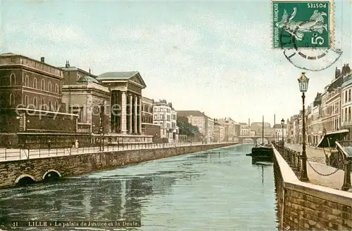 AK / Ansichtskarte Lille_59 Le palais de Justice et la Deule 
