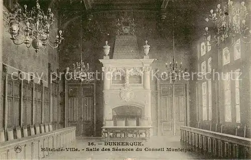AK / Ansichtskarte Dunkerque_Duenkirchen Hotel de Ville Salle des Seances du Conseil Municipal 