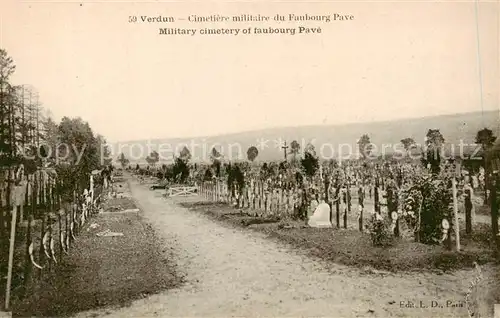 AK / Ansichtskarte Verdun__55_Meuse Cimetiere militaire du Faubourg Pave 