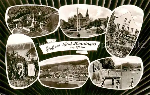 AK / Ansichtskarte Bad_Hoenningen Teilansichten Kurhaus Weinberg Schwimmbad Bad_Hoenningen