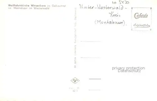 AK / Ansichtskarte Wirzenborn Wallfahrtskirche Inneres Wirzenborn