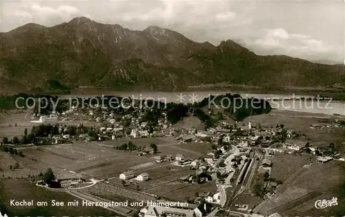 AK / Ansichtskarte Kochel_See_Bayern mit Herzogstand und Heimgarten 