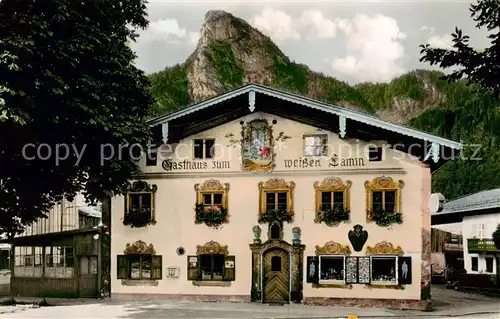 AK / Ansichtskarte Oberammergau Gasthof Pension Weisses Lamm Oberammergau