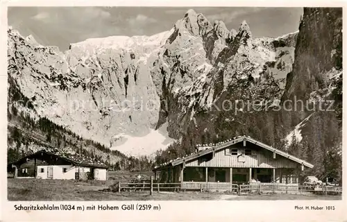 AK / Ansichtskarte Scharitzkehlalm_1024m_Berchtesgaden mit Hohem Goell 