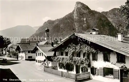 AK / Ansichtskarte Oberammergau Dedierstrasse mit Kofel Oberammergau