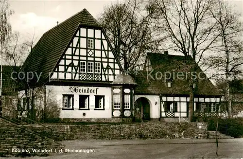 AK / Ansichtskarte Koblenz__Rhein Weindorf in den Rheinanlagen 