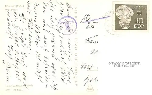 AK / Ansichtskarte Roemhild Waldhaus Roemhild