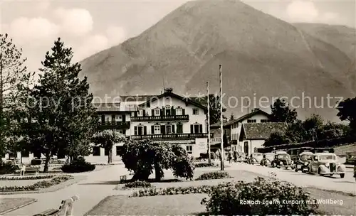AK / Ansichtskarte Rottach Egern_Tegernsee Kurpark mit Wallberg 
