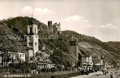 AK / Ansichtskarte St_Goarshausen_Rhein Hotel Schloss 