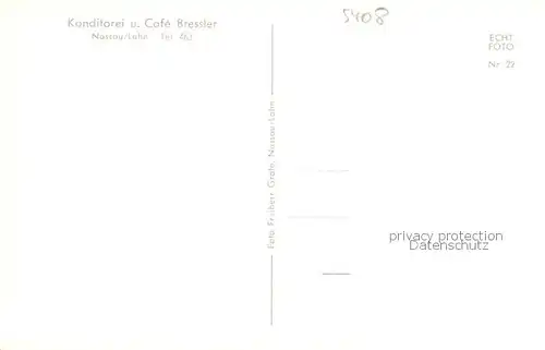 AK / Ansichtskarte Nassau_Lahn Konditorei Cafe Bressler Nassau_Lahn
