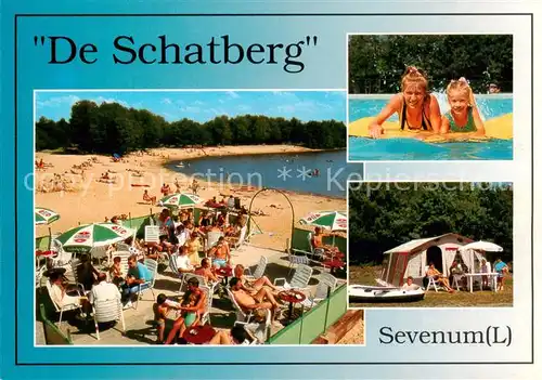 AK / Ansichtskarte 73834899 Sevenum_NL Recreatiecentrum De Schatberg Freibad Strand Zeltplatz 