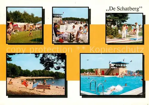 AK / Ansichtskarte 73834905 Sevenum_NL Recreatiecentrum De Schatberg Freibad Strand Zeltplatz Minigolf 