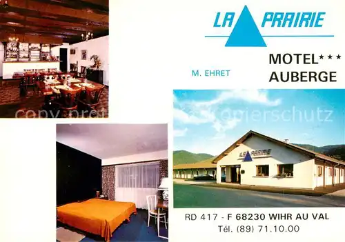 AK / Ansichtskarte  Wihr-au-Val_68_Haut-Rhin La Prairie Motel Auberge Gastraum Zimmer 