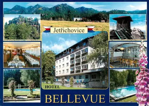 AK / Ansichtskarte 73834931 Jetrichovice_Dittersbach_CZ Hotel Bellevue Gastraeume Schwimmbad Details 