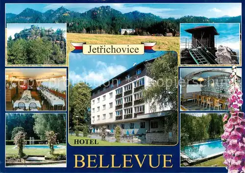 AK / Ansichtskarte  Jetrichovice_Dittersbach_CZ Hotel Bellevue Gastraeume Schwimmbad Details 