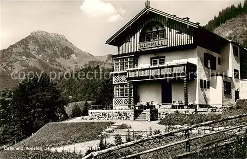 AK / Ansichtskarte 73834981 Oberaudorf_Inn Cafe Pension Hummelei mit Bruenstein 