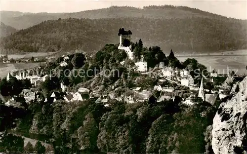 AK / Ansichtskarte  Pappenheim_Mittelfranken Fliegeraufnahme mit Schloss Pappenheim Mittelfranken