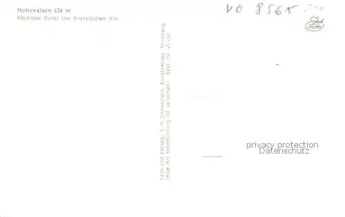 AK / Ansichtskarte  Hohenstein_Hersbruck Burg Hohenstein Hohenstein_Hersbruck