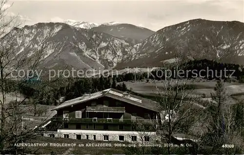 AK / Ansichtskarte 73835024 Neustift_Stubaital_Tirol Alpengasthof Tirolerhof am Kreuzberg mit Schneeberg Neustift_Stubaital_Tirol