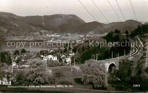 AK / Ansichtskarte  Kueb_Semmering Panorama Eisenbahn Viadukt Kueb_Semmering