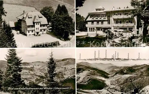 AK / Ansichtskarte  Wieden_Schwarzwald Berghotel Wiedener Eck Blick vom Knoepflesbrunnen Panorama Wieden Schwarzwald