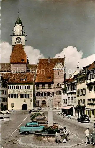 AK / Ansichtskarte  ueberlingen_Bodensee St Nikolaus Muenster Rathaus und Pfennigturm ueberlingen Bodensee