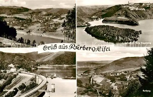 AK / Ansichtskarte  Rurberg_Simmerath Panorama Rursee Urftsee mit Burg Vogelsang Urfttalsperre Rurbergblick 