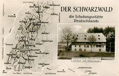 AK / Ansichtskarte 73835081 Schollach_Eisenbach Gasthof Pension Schneckenhof Schwarzwaldkarte Schollach_Eisenbach