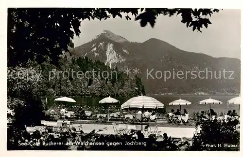 AK / Ansichtskarte  Walchensee See Cafe Bucherer mit Jochberg Walchensee