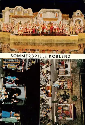 AK / Ansichtskarte  Koblenz__Rhein Sommerspiele Operette auf dem Rhein Oper und Schauspiel im Blumenhof 