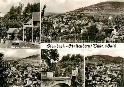 AK / Ansichtskarte 73835153 Steinbach_Hallenberg Hallenburg Panorama Blick von der Hallenburg Bruecke Steinbach_Hallenberg