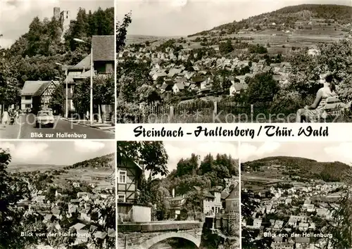 AK / Ansichtskarte  Steinbach_Hallenberg Hallenburg Panorama Blick von der Hallenburg Bruecke Steinbach_Hallenberg