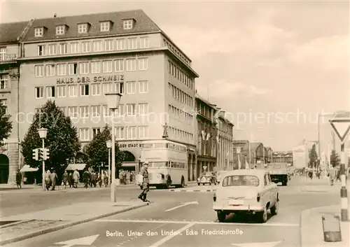 AK / Ansichtskarte  Berlin Unter den Linden Ecke Friedrichstrasse Berlin