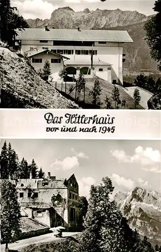 AK / Ansichtskarte 73835163 Obersalzberg_Berchtesgaden Das Hitlerhaus vor und nach 1945 