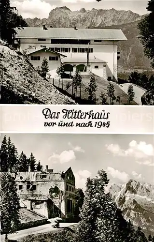 AK / Ansichtskarte  Obersalzberg_Berchtesgaden Das Hitlerhaus vor und nach 1945 