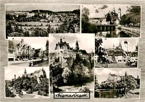 AK / Ansichtskarte  Sigmaringen Panorama Schloss Ortspartie Teilansichten Sigmaringen