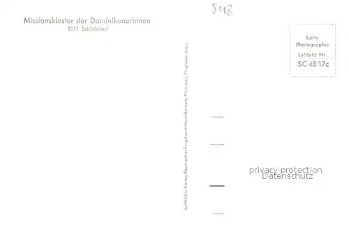 AK / Ansichtskarte  Schlehdorf Missionskloster der Dominikanerinnen Fliegeraufnahme Schlehdorf