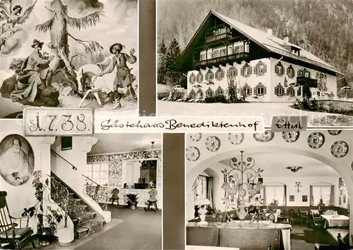 AK / Ansichtskarte 73835190 Ettal Gaestehaus Benediktenhof Treppenaufgang Gaststube Ettal