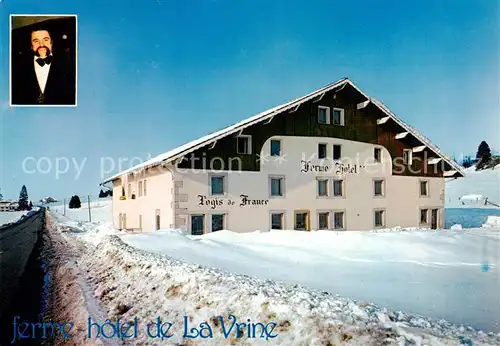 AK / Ansichtskarte La_Vrine_Goux les Usiers_25_Doubs Ferme Hotel en hiver 