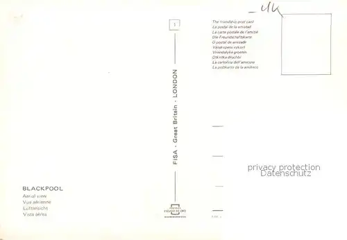 AK / Ansichtskarte Blackpool_UK Aerial view 