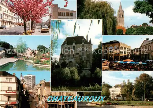 AK / Ansichtskarte Chateauroux_36_Indre Gare Laboir Bonnet Avenue de la Gare Abbaye Place de l Hotel de Ville Rond Pont Chateau 