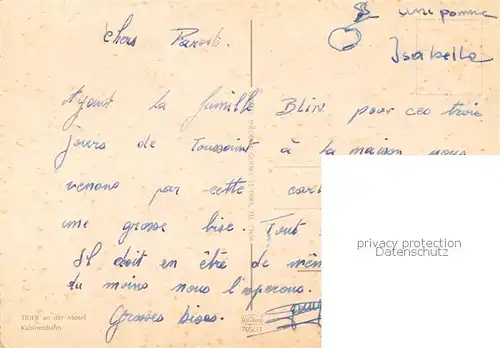 AK / Ansichtskarte Trier Kabinenbahn Panorama Trier