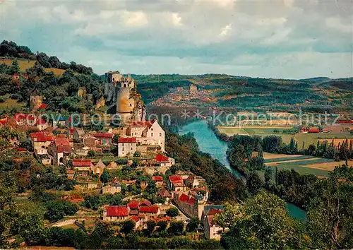AK / Ansichtskarte Castelnaud la Chapelle_24_Dordogne Vue panoramique et le chateau 