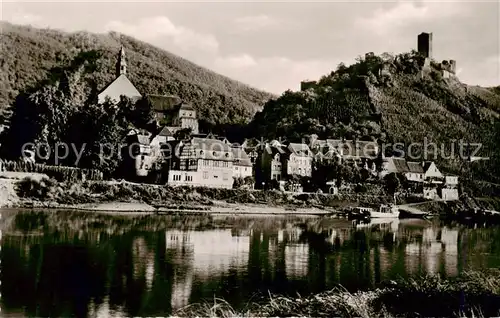 AK / Ansichtskarte Beilstein_Mosel Blick ueber die Mosel Burgruine Beilstein_Mosel