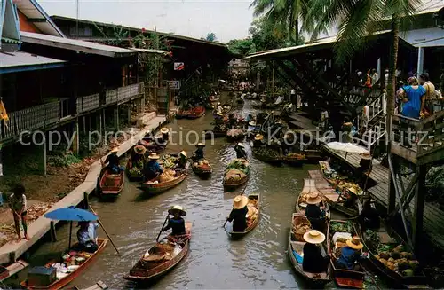 AK / Ansichtskarte Ratchaburi_Thailand Floating market 
