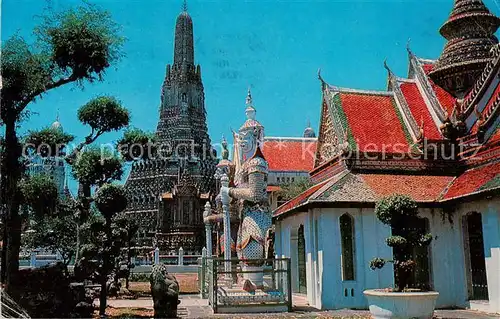 AK / Ansichtskarte Dhonburi_Thailand Pagodas and Phra Uposatha of Wad Arun Temple of Dawn 