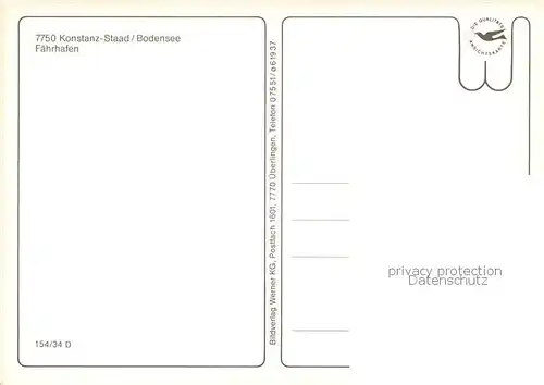 AK / Ansichtskarte Staad_Konstanz Faehrhafen Bodensee Staad_Konstanz